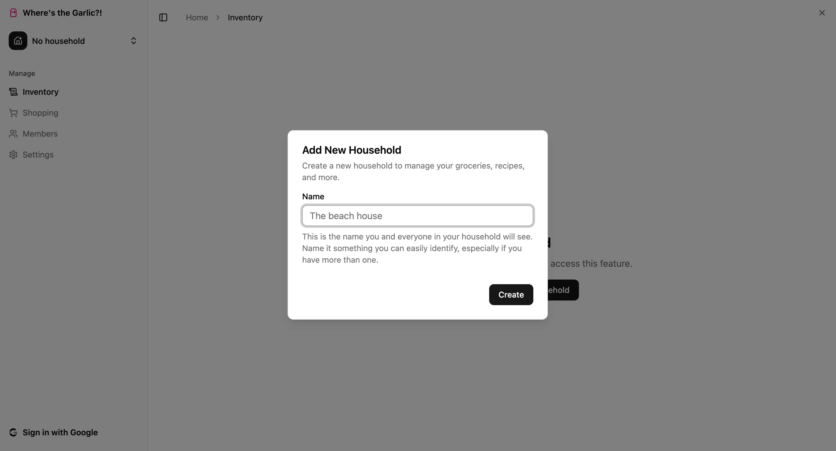 Screenshot of protected UI